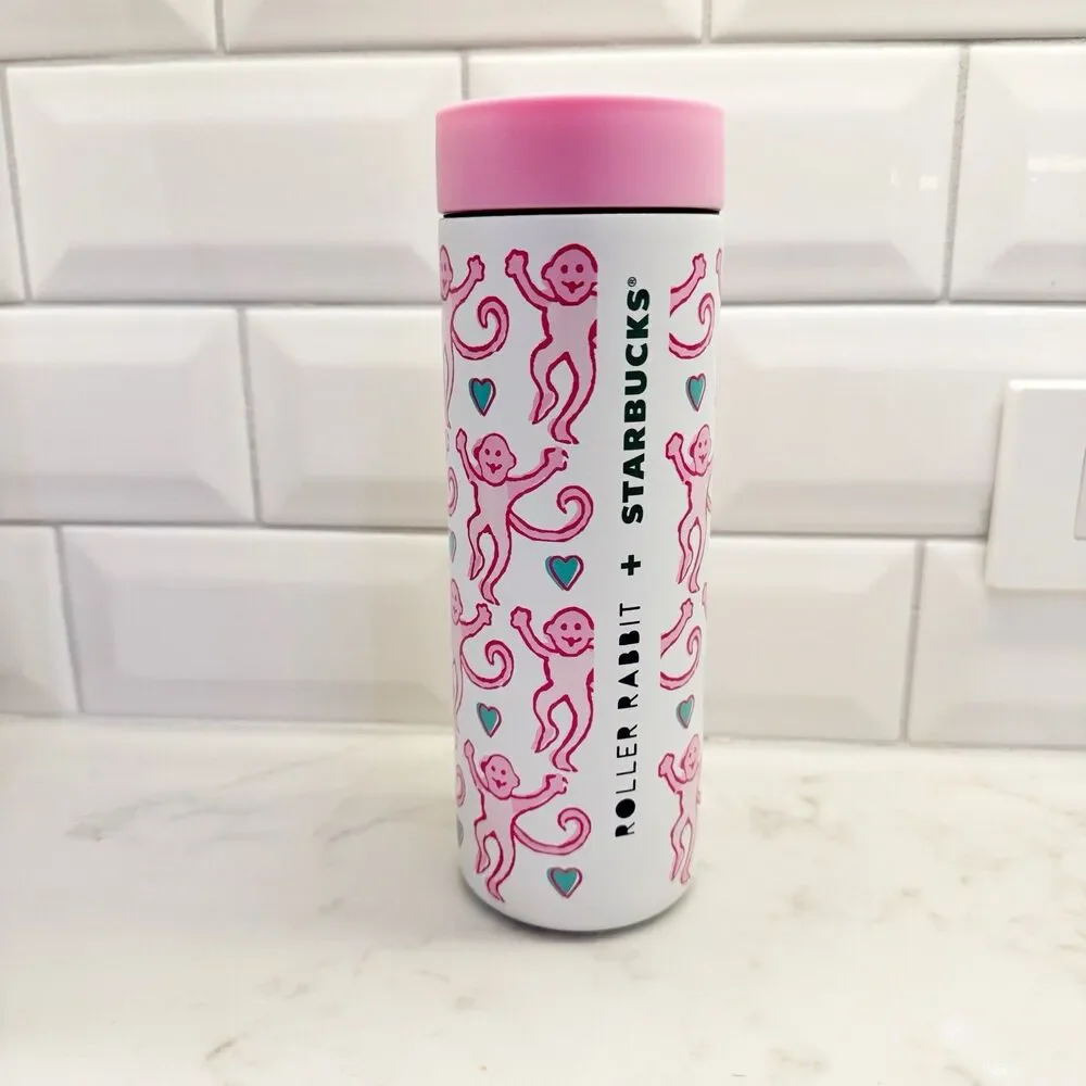Starbucks x Roller Rabbit Limited Edition Collab Lovely Monkey 16oz SS Bottle